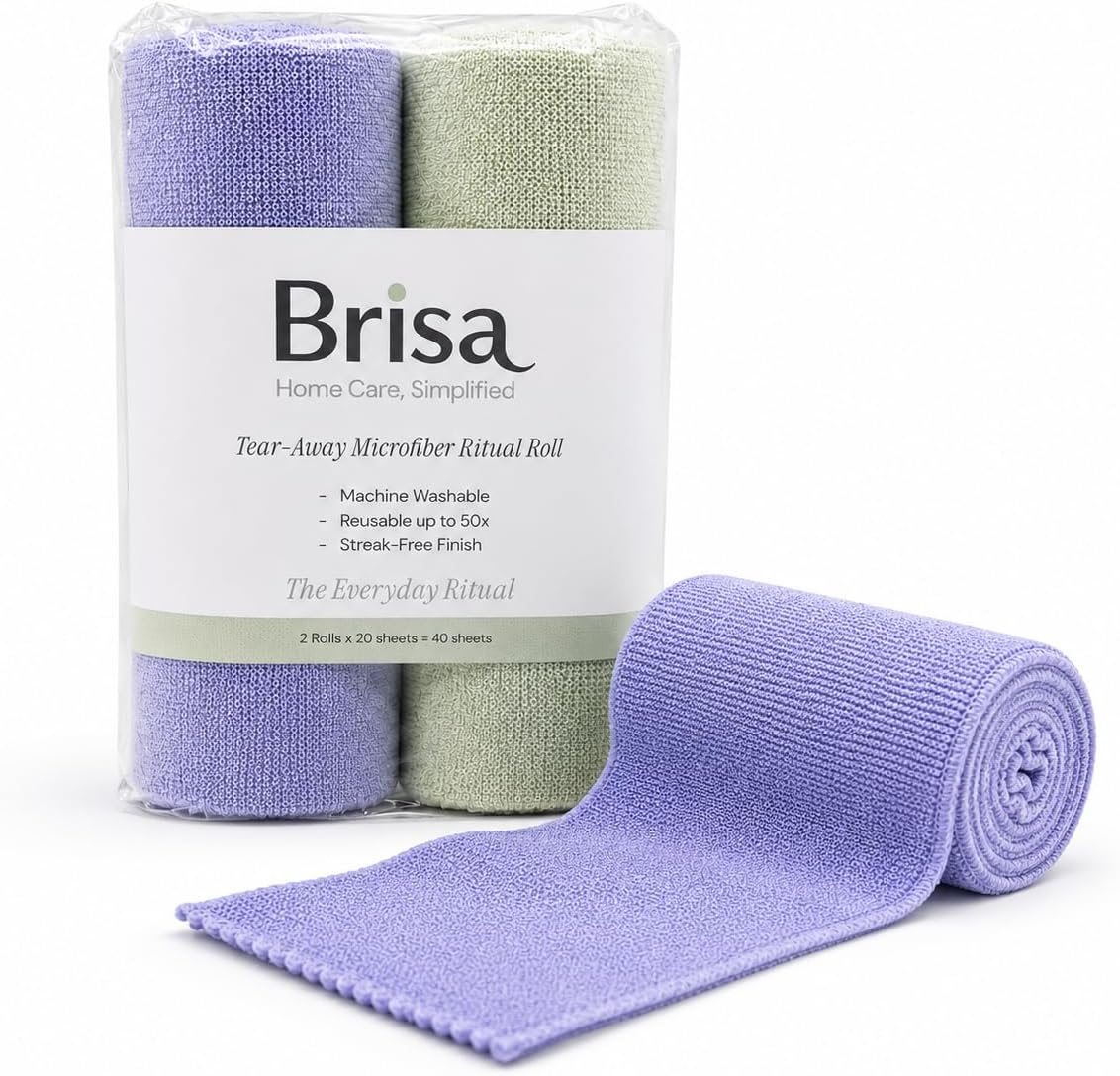 Brisa Tear-Away Microfiber Roll in Sage Green and Brisa Blue